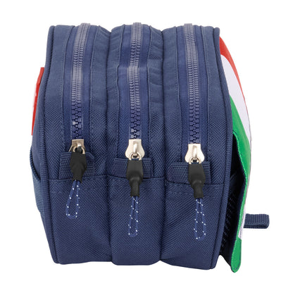 Penar triplu Benetton Flag Bleumarin 21,5 x 10 x 8 cm - Birou și papetărie, Material școlar și educațional