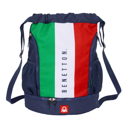 Geantă Rucsac cu Bretele Benetton Flag Bleumarin 35 x 40 x 1 cm - Birou și papetărie, Material școlar și educațional