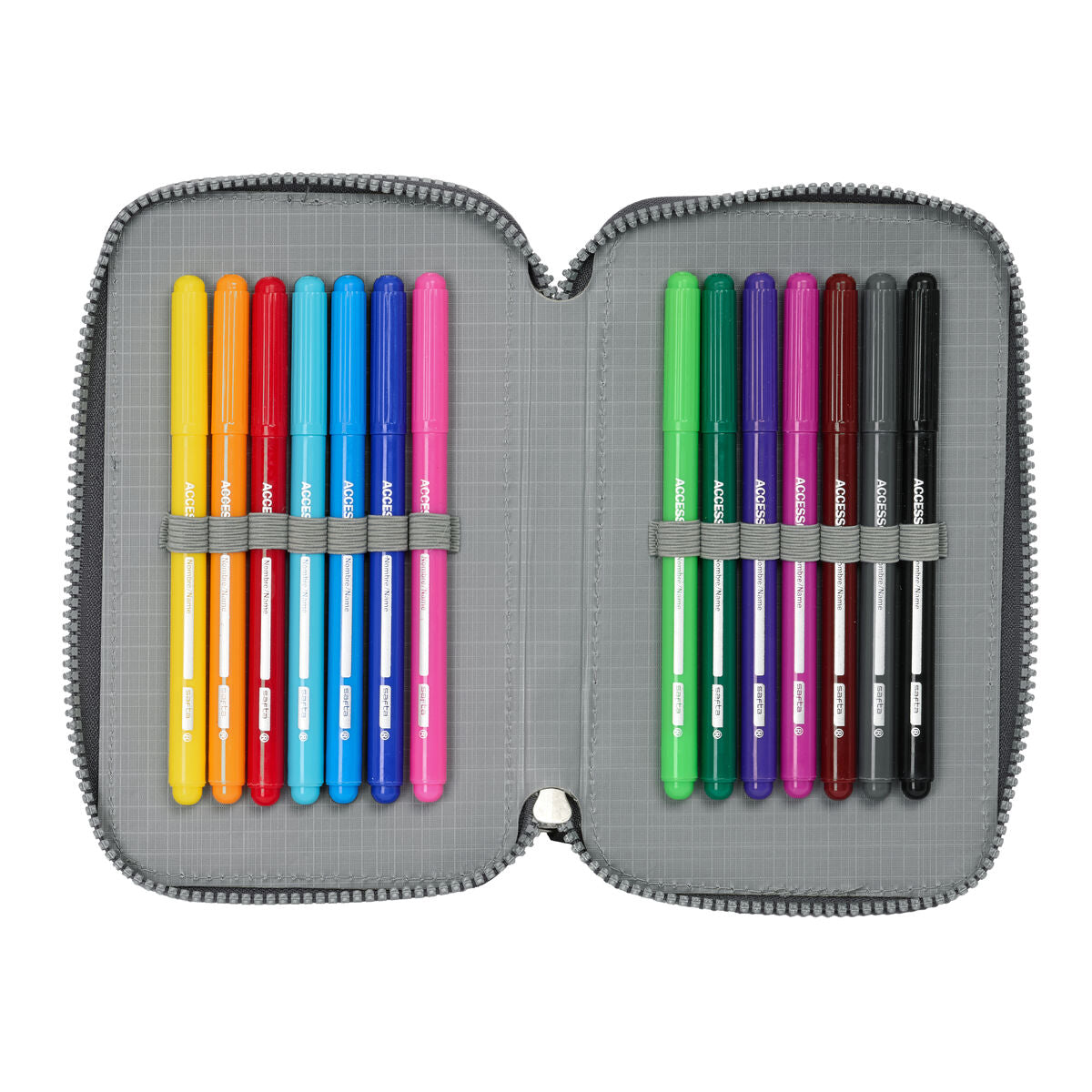 Geantă Universală Real Madrid C.F. Gri 12.5 x 19.5 x 4 cm 29 Piese - Birou și papetărie, Material școlar și educațional