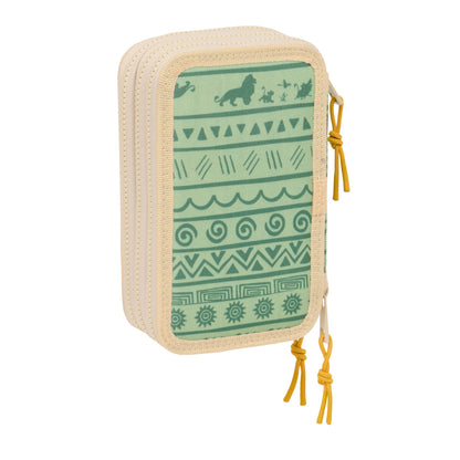 Penar Triplu Mufasa Verde Bej 12,5 x 19,5 x 5,5 cm 37 Piese - Birou și papetărie, Material școlar și educațional