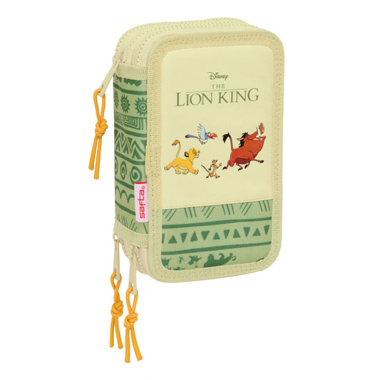 Penar Triplu Mufasa Verde Bej 12,5 x 19,5 x 5,5 cm 37 Piese - Birou și papetărie, Material școlar și educațional