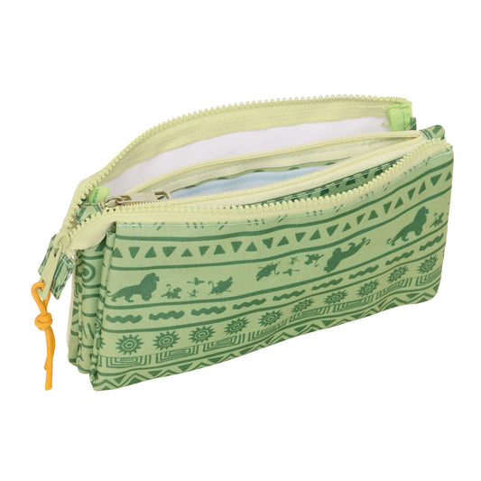 Penar triplu Mufasa Verde Bej 22 x 12 x 3 cm - Birou și papetărie, Material școlar și educațional