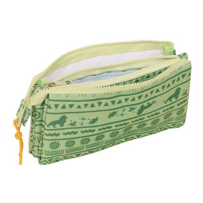 Penar triplu Mufasa Verde Bej 22 x 12 x 3 cm - Birou și papetărie, Material școlar și educațional