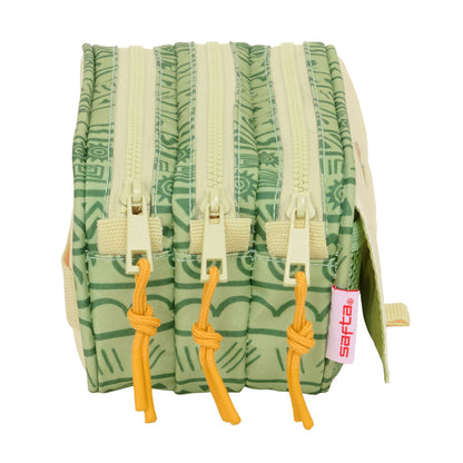 Penar triplu Mufasa Verde Bej 21,5 x 10 x 8 cm - Birou și papetărie, Material școlar și educațional