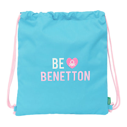 Geantă Rucsac cu Bretele Benetton Unique Roz Turquoise 35 x 40 x 1 cm - Birou și papetărie, Material școlar și educațional