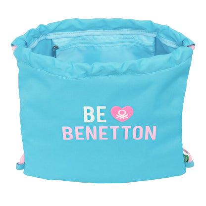 Geantă Rucsac cu Bretele Benetton Unique Roz Turquoise 35 x 40 x 1 cm - Birou și papetărie, Material școlar și educațional