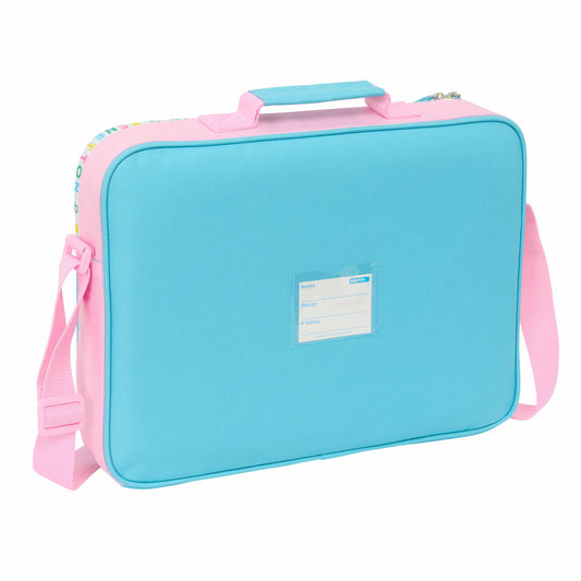 ghiozdan de școală Benetton Unique Roz Turquoise 38 x 28 x 6 cm - Birou și papetărie, Material școlar și educațional