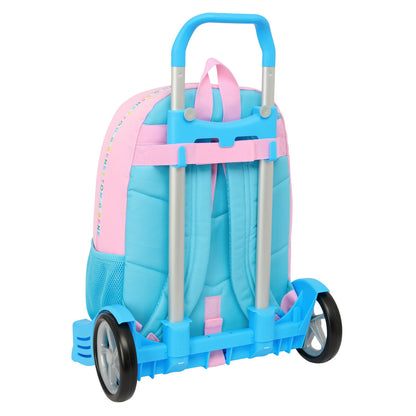 Ghiozdan cu Roți Benetton Unique Roz Turquoise 30 x 46 x 14 cm - Birou și papetărie, Material școlar și educațional