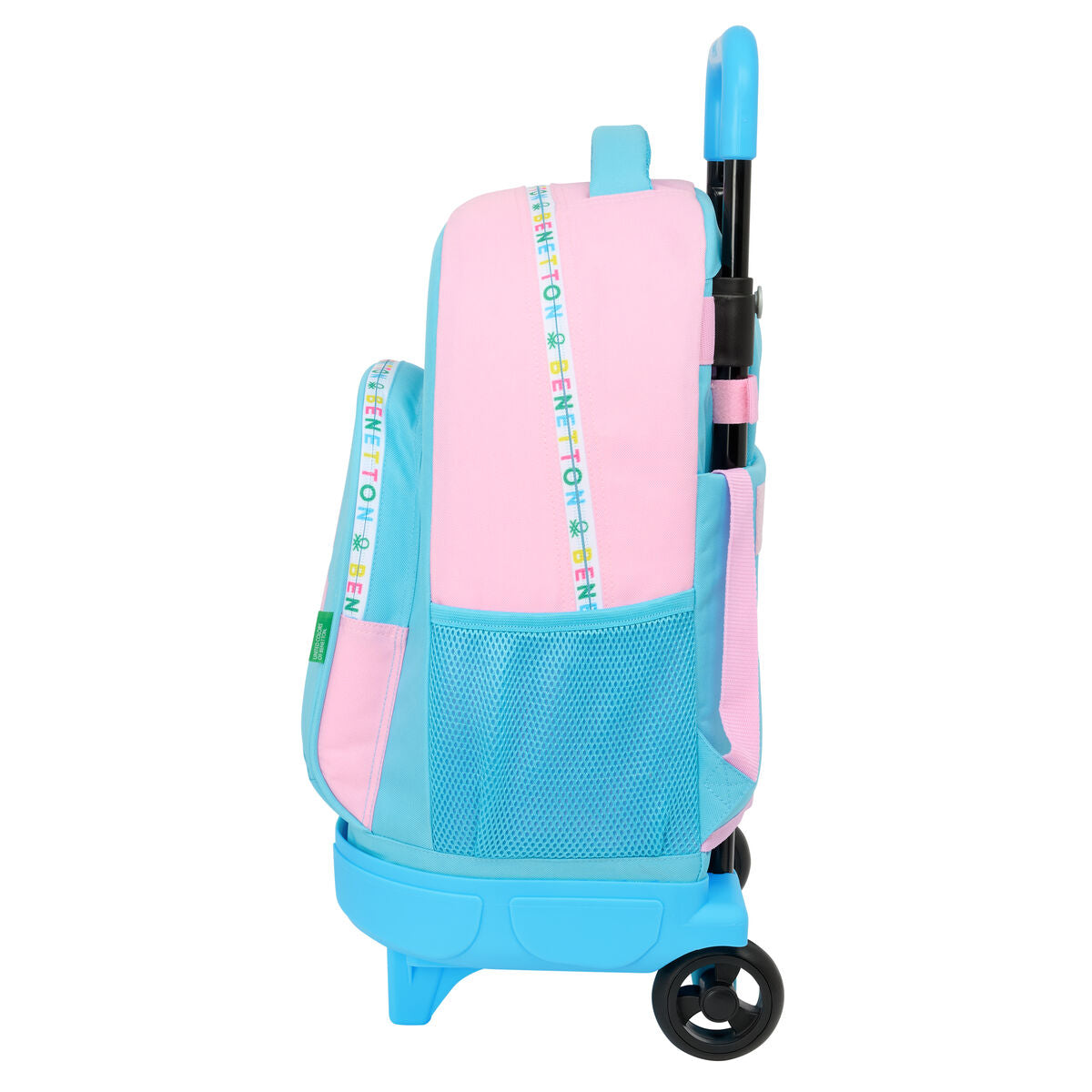 Ghiozdan cu Roți Benetton Unique Roz Turquoise 33 x 45 x 22 cm - Birou și papetărie, Material școlar și educațional