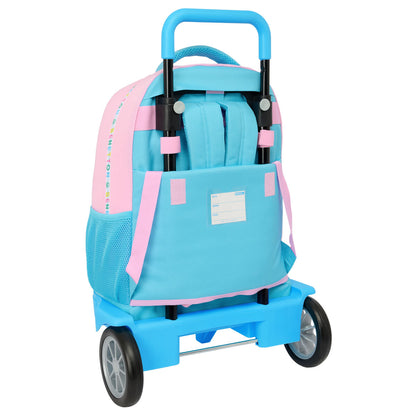 Ghiozdan cu Roți Benetton Unique Roz Turquoise 33 x 45 x 22 cm - Birou și papetărie, Material școlar și educațional