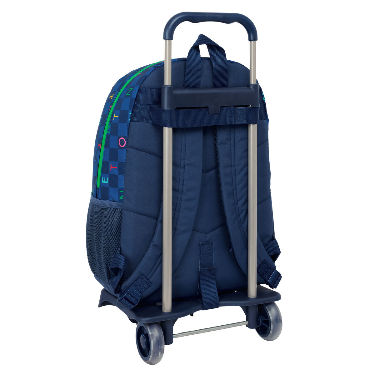 Ghiozdan cu Roți Benetton Damero Bleumarin 30 x 46 x 14 cm - Birou și papetărie, Material școlar și educațional