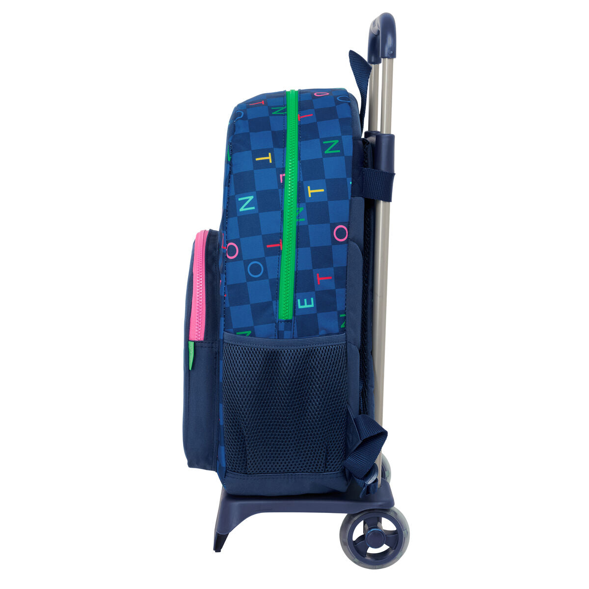 Ghiozdan cu Roți Benetton Damero Bleumarin 30 x 46 x 14 cm - Birou și papetărie, Material școlar și educațional