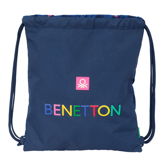 Geantă Rucsac cu Bretele Benetton Damero Bleumarin 35 x 40 x 1 cm - Birou și papetărie, Material școlar și educațional