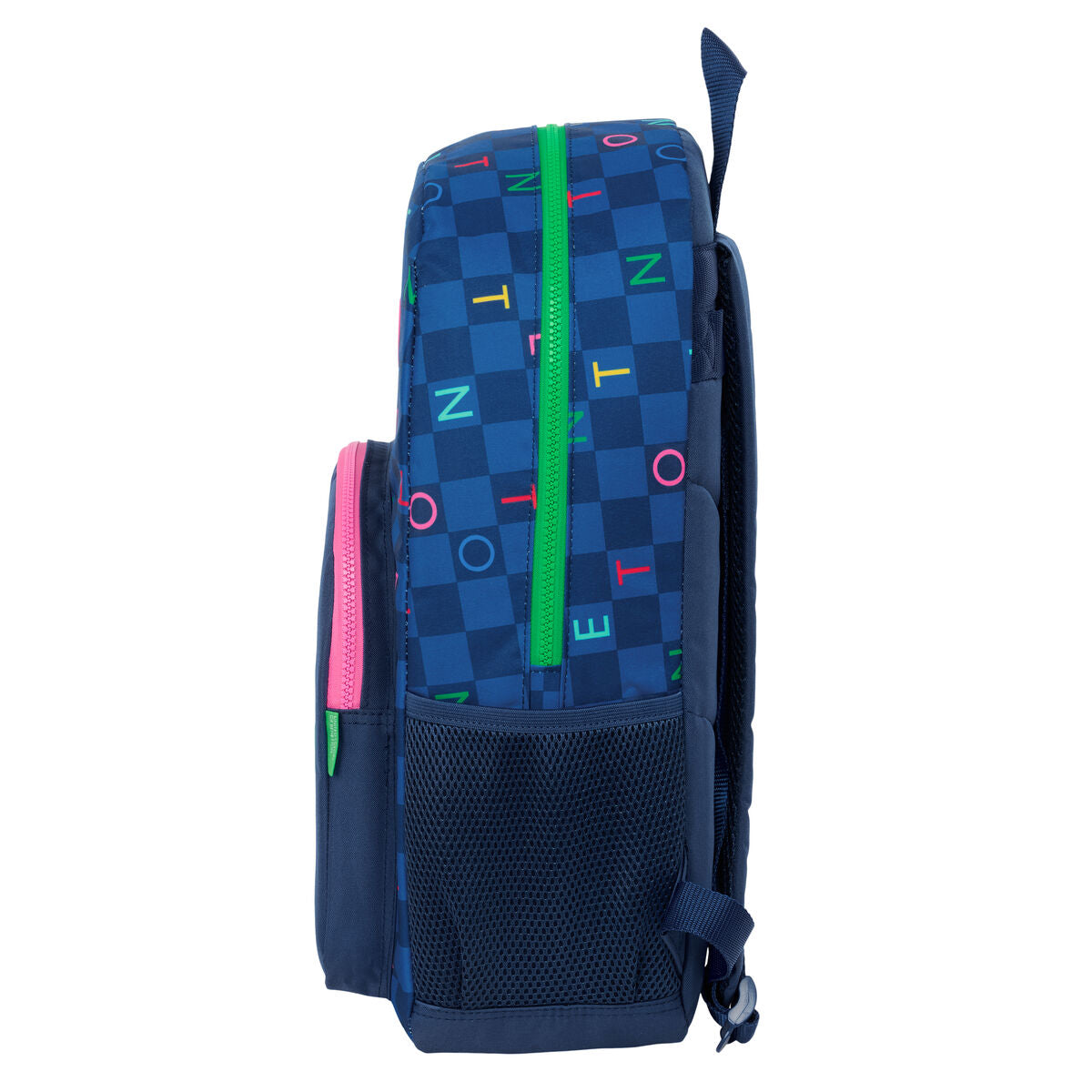 Ghiozdan Benetton Damero Bleumarin 30 x 46 x 14 cm - Birou și papetărie, Material școlar și educațional