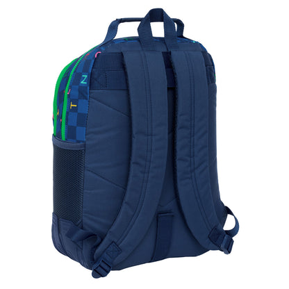 Ghiozdan Benetton Damero Bleumarin 32 x 42 x 15 cm - Birou și papetărie, Material școlar și educațional