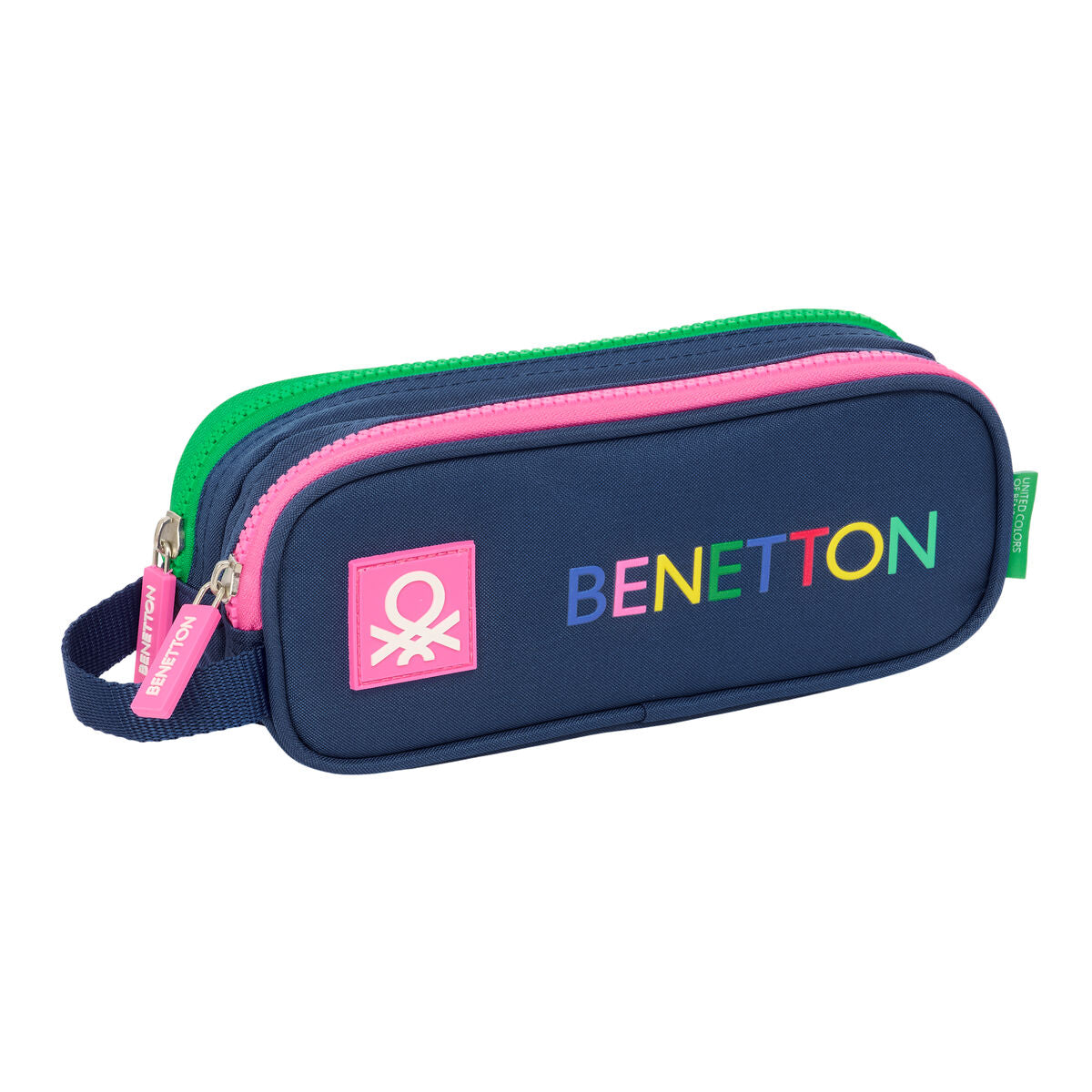 Penar dublu Benetton Damero Bleumarin 21 x 8 x 6 cm - Birou și papetărie, Material școlar și educațional