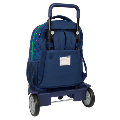 Ghiozdan Benetton Damero Bleumarin 33 x 45 x 22 cm - Birou și papetărie, Material școlar și educațional