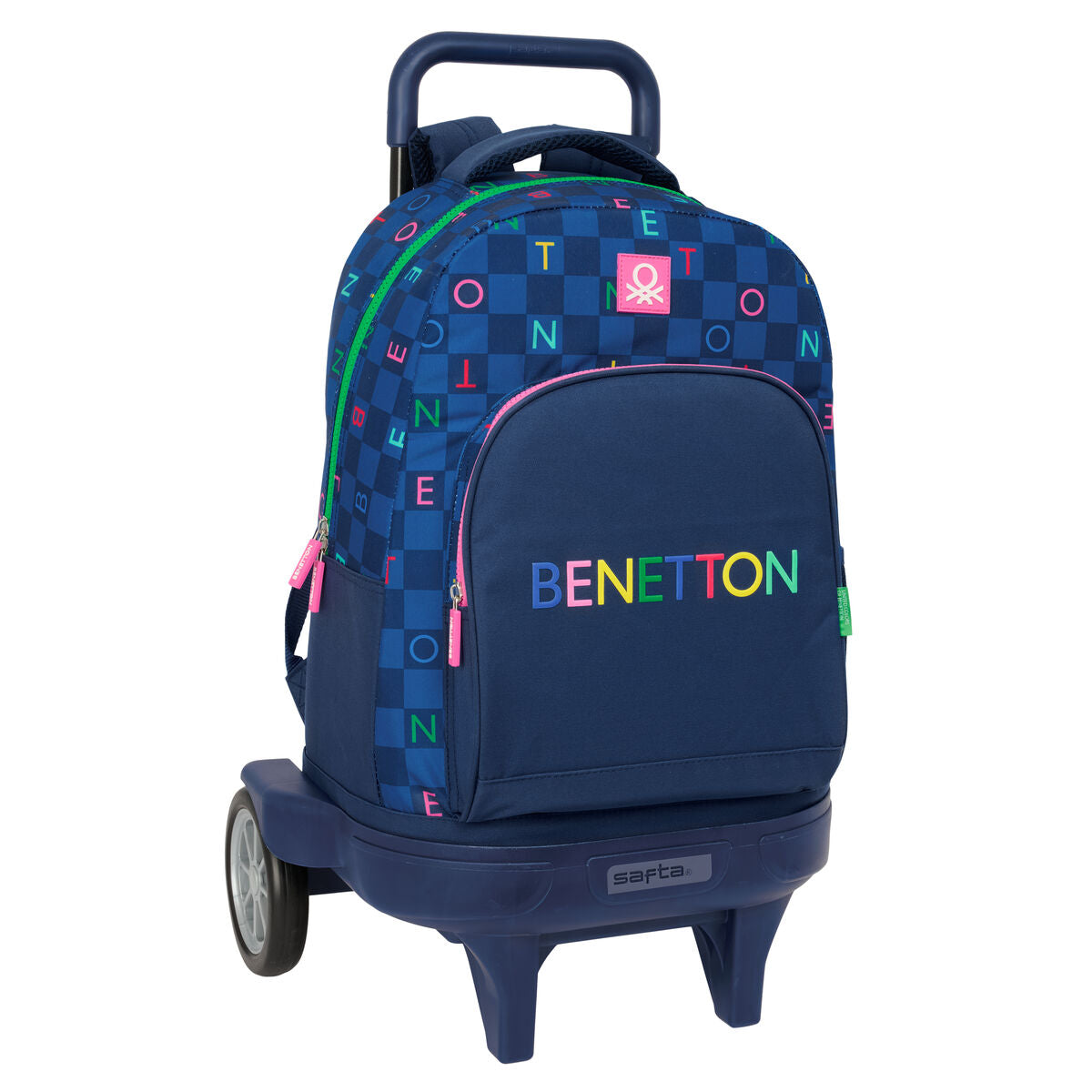 Ghiozdan Benetton Damero Bleumarin 33 x 45 x 22 cm - Birou și papetărie, Material școlar și educațional
