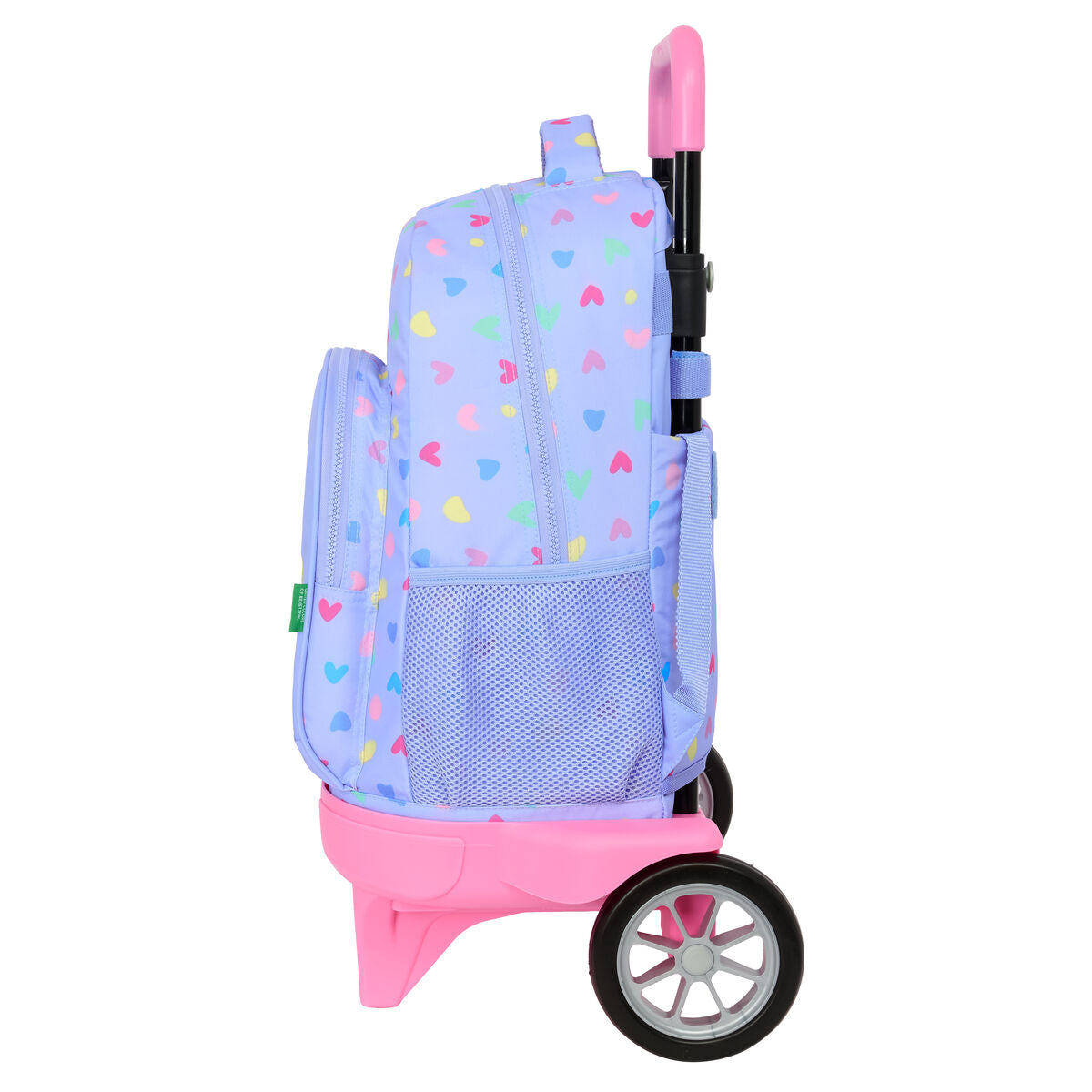 Ghiozdan cu Roți Benetton Lila Liliachiu 33 x 45 x 22 cm - Birou și papetărie, Material școlar și educațional