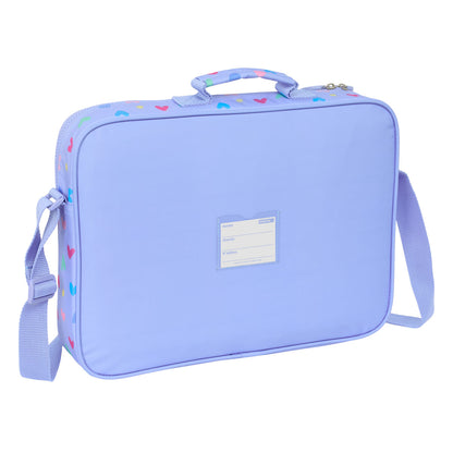 Ghiozdan Benetton Lila Liliachiu 38 x 28 x 6 cm - Birou și papetărie, Material școlar și educațional