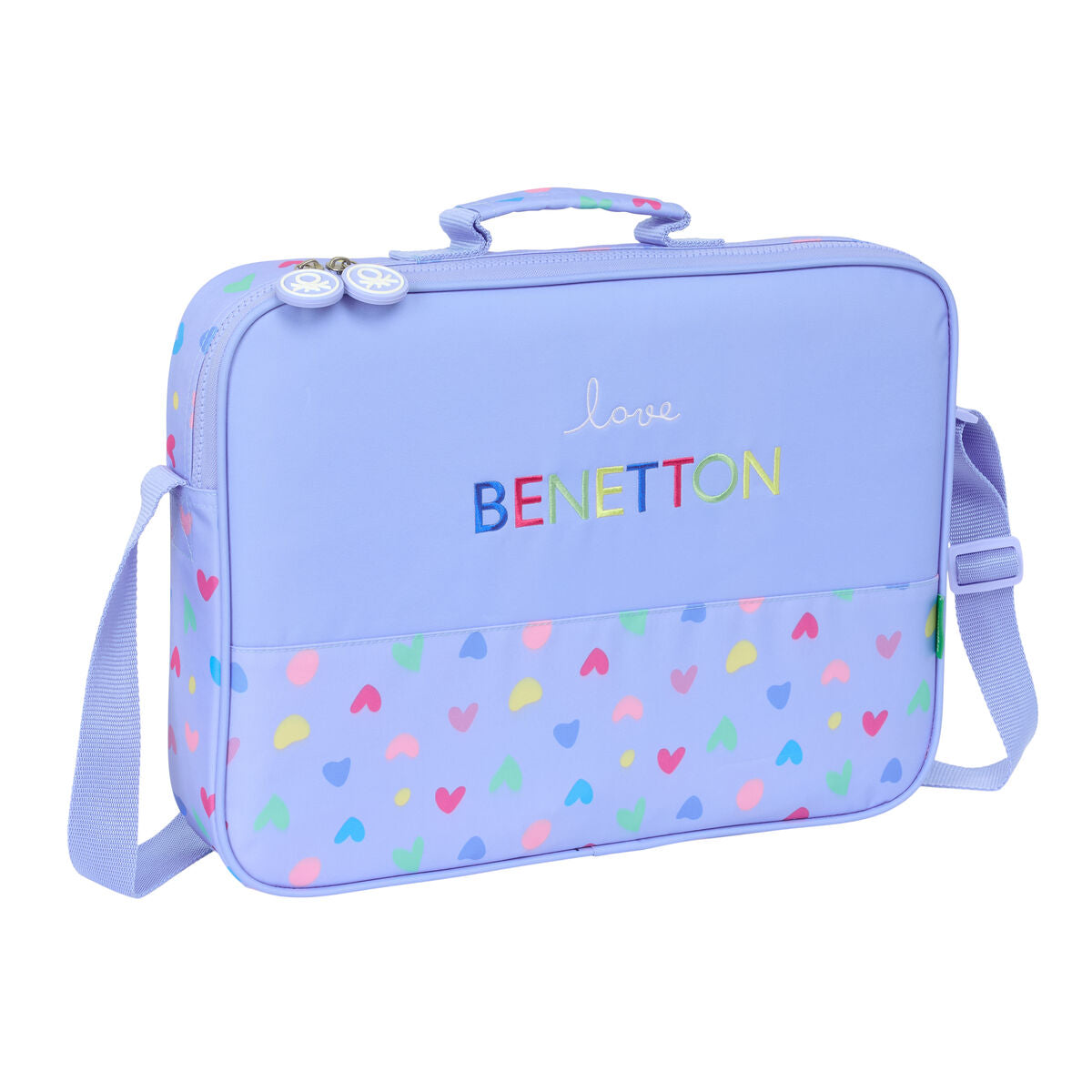 Ghiozdan Benetton Lila Liliachiu 38 x 28 x 6 cm - Birou și papetărie, Material școlar și educațional