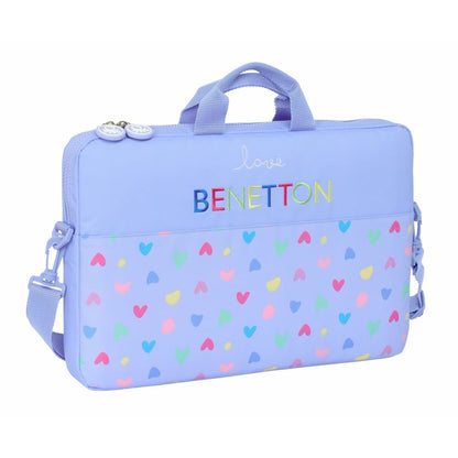 Servietă pentru Laptop Benetton Lila 40 x 27 x 4 cm - Birou și papetărie, Material școlar și educațional