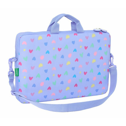 Servietă pentru Laptop Benetton Lila 40 x 27 x 4 cm - Birou și papetărie, Material școlar și educațional