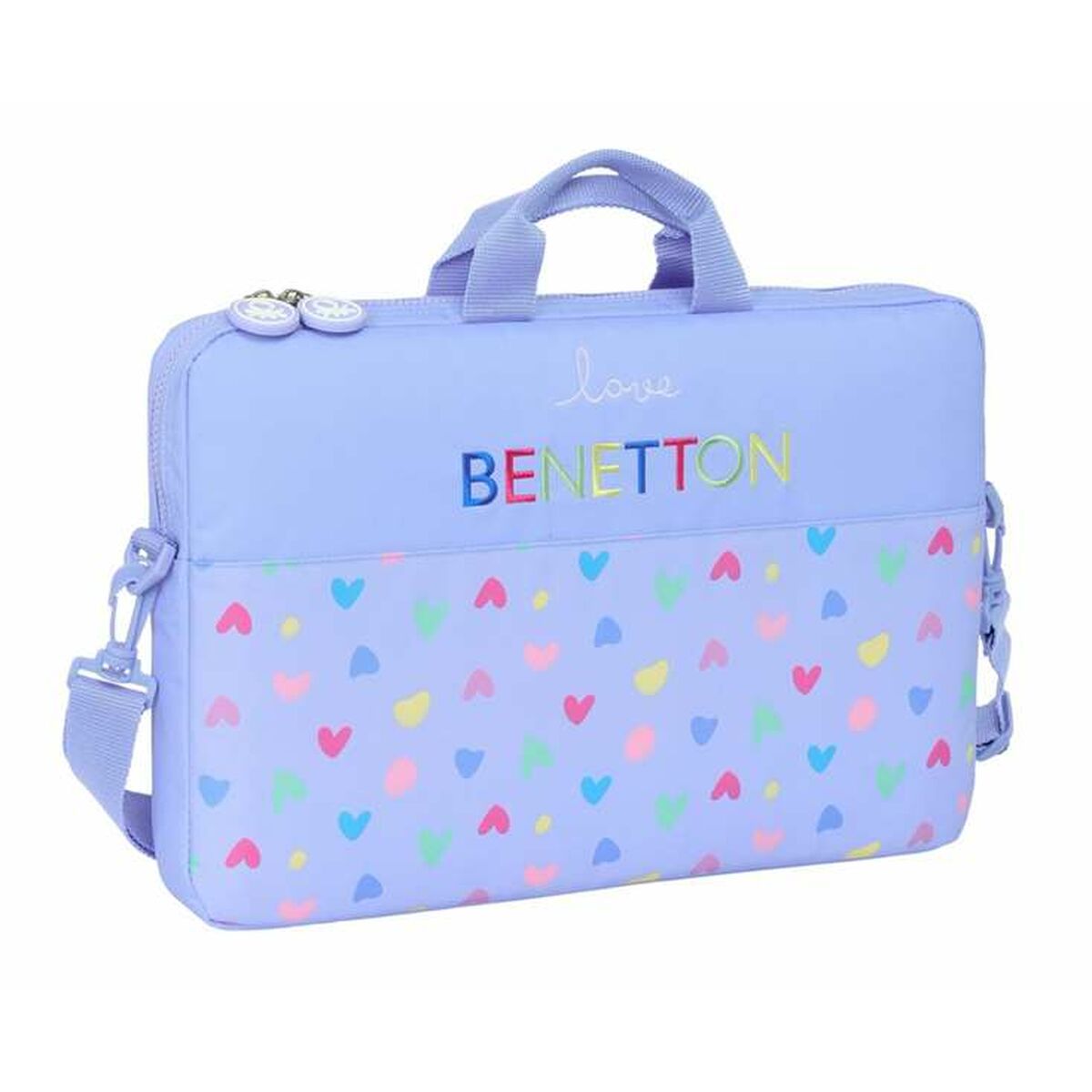Servietă pentru Laptop Benetton Lila 40 x 27 x 4 cm - Birou și papetărie, Material școlar și educațional