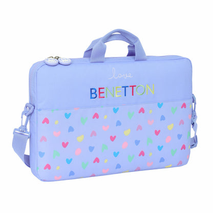 Servietă pentru Laptop Benetton Lila 40 x 27 x 4 cm - Birou și papetărie, Material școlar și educațional