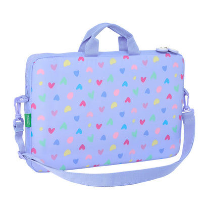 Servietă pentru Laptop Benetton Lila 40 x 27 x 4 cm - Birou și papetărie, Material școlar și educațional
