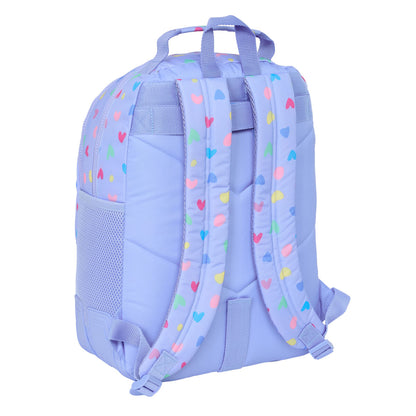 Ghiozdan Benetton Lila Liliachiu 32 x 42 x 15 cm - Birou și papetărie, Material școlar și educațional