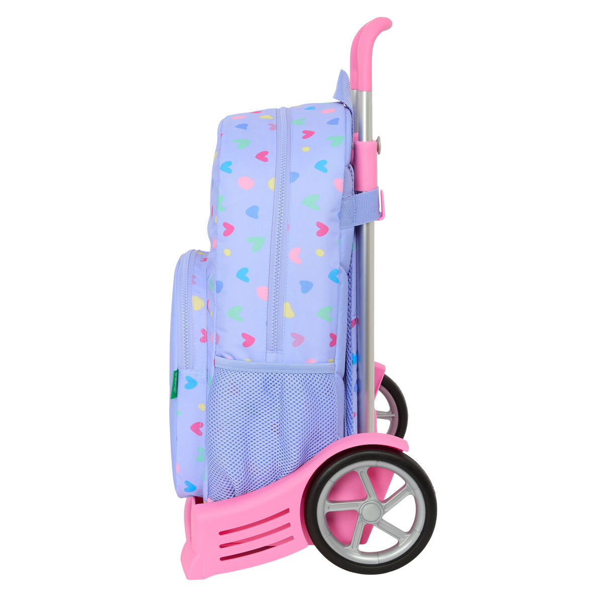 Ghiozdan cu Roți Benetton Lila Liliachiu 30 x 46 x 14 cm - Birou și papetărie, Material școlar și educațional