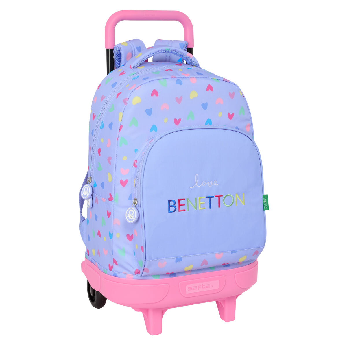 Ghiozdan Benetton Lila Liliachiu 33 x 45 x 22 cm - Birou și papetărie, Material școlar și educațional