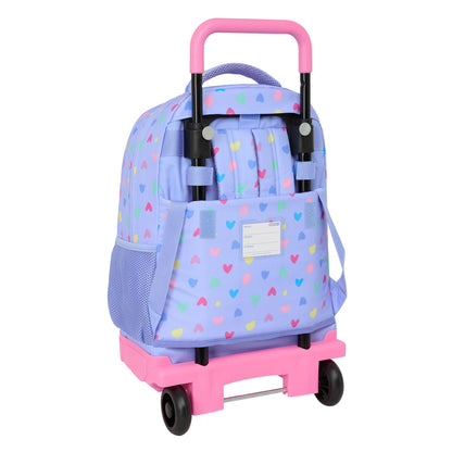 Ghiozdan Benetton Lila Liliachiu 33 x 45 x 22 cm - Birou și papetărie, Material școlar și educațional