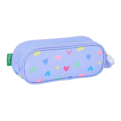 Penar dublu Benetton Lila Liliachiu 21 x 8 x 6 cm - Birou și papetărie, Material școlar și educațional