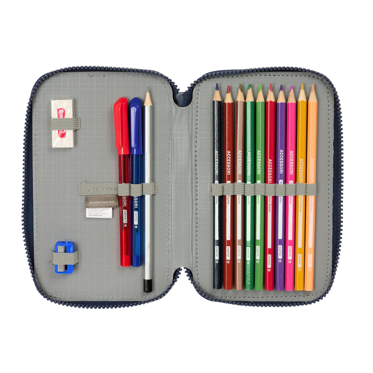 Penar cu Accesorii El Niño Kook Bleumarin 12,5 x 19,5 x 4 cm 29 Piese - Birou și papetărie, Material școlar și educațional