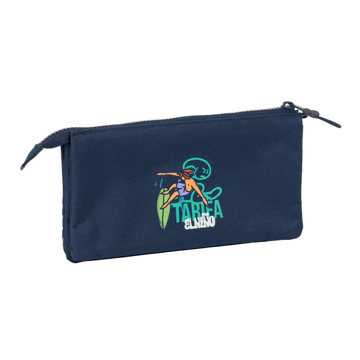Penar triplu El Niño Kook Bleumarin 22 x 12 x 3 cm - Birou și papetărie, Material școlar și educațional