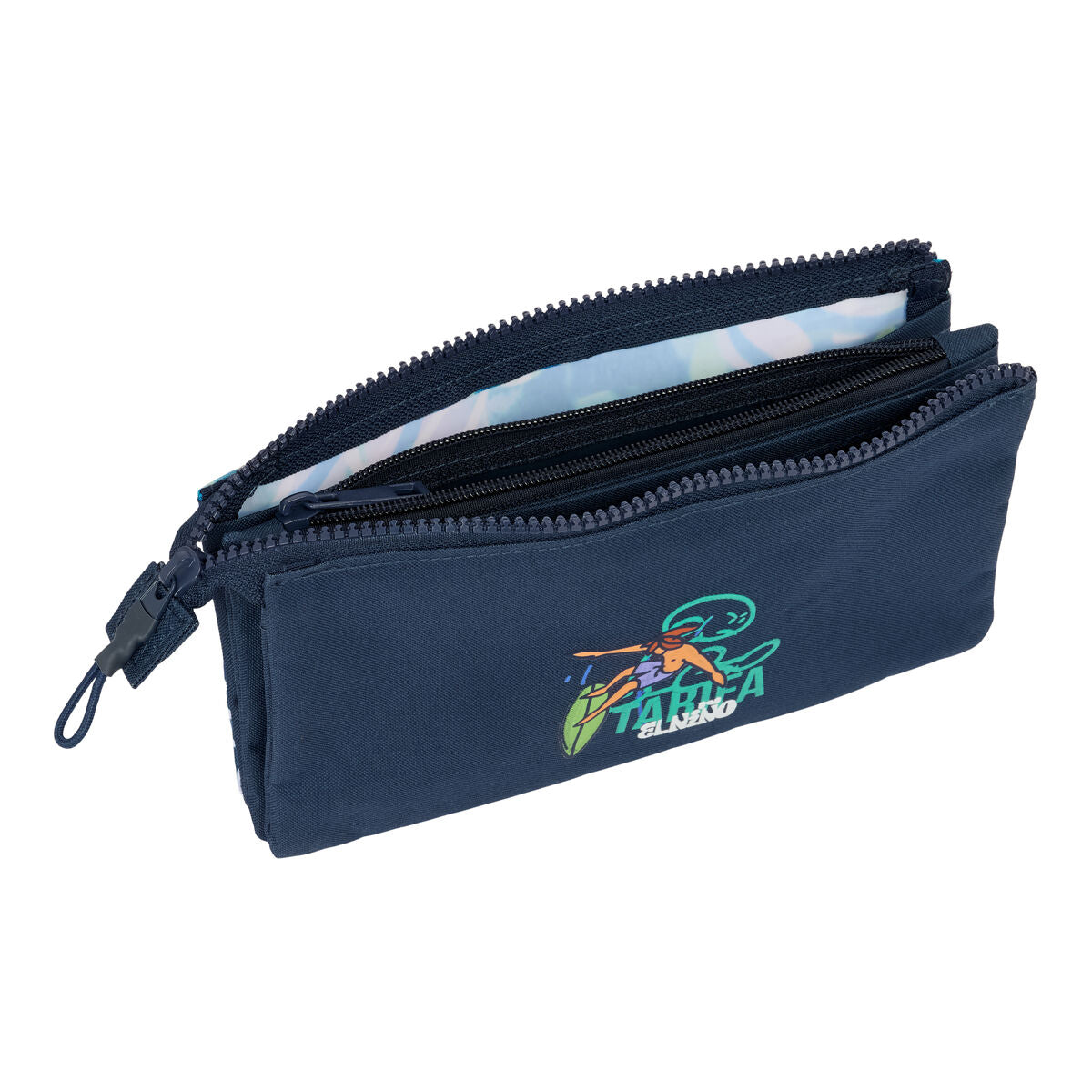 Penar triplu El Niño Kook Bleumarin 22 x 12 x 3 cm - Birou și papetărie, Material școlar și educațional