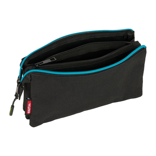 Penar triplu Kelme Iron Negru 22 x 12 x 3 cm - Birou și papetărie, Material școlar și educațional
