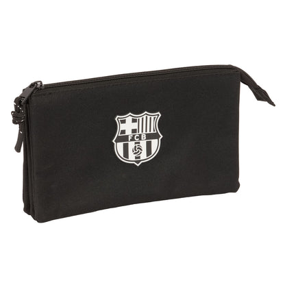 Penar triplu F.C. Barcelona Negru 22 x 12 x 3 cm - Birou și papetărie, Material școlar și educațional