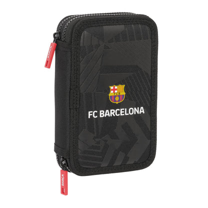 Creion dublu F.C. Barcelona Black Negru 12.5 x 19.5 x 4 cm 29 Piese - Birou și papetărie, Material școlar și educațional