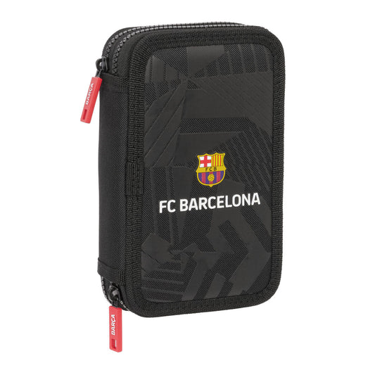 Creion dublu F.C. Barcelona Black Negru 12.5 x 19.5 x 4 cm 29 Piese - Birou și papetărie, Material școlar și educațional