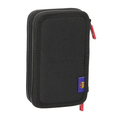 Creion dublu F.C. Barcelona Black Negru 12.5 x 19.5 x 4 cm 29 Piese - Birou și papetărie, Material școlar și educațional