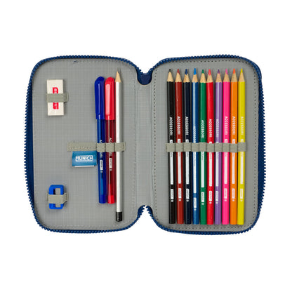 Penar cu Accesorii Munich North Bleumarin 12.5 x 19.5 x 4 cm 29 Piese - Birou și papetărie, Material școlar și educațional
