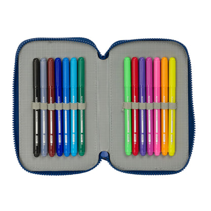 Penar cu Accesorii Munich North Bleumarin 12.5 x 19.5 x 4 cm 29 Piese - Birou și papetărie, Material școlar și educațional