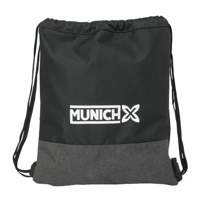 Geantă Rucsac cu Bretele Munich Topo Negru 35 x 40 x 1 cm - Birou și papetărie, Material școlar și educațional