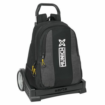 Ghiozdan cu Roți Munich Topo Negru 32 x 44 x 16 cm - Birou și papetărie, Material școlar și educațional