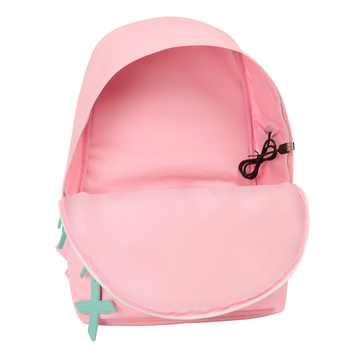 Ghiozdan Munich +usb munich Roz 31 x 44 x 18 cm - Birou și papetărie, Material școlar și educațional