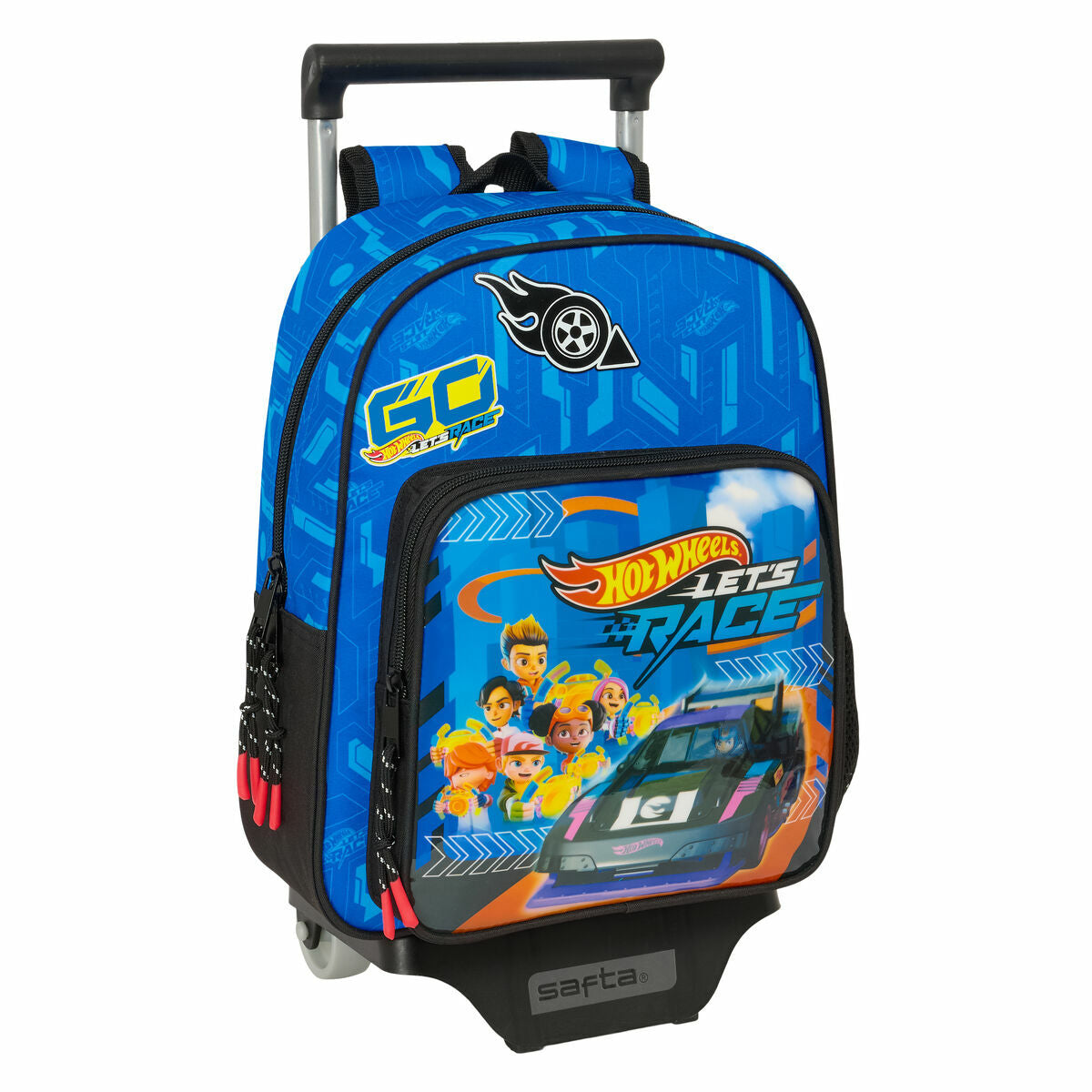 Ghiozdan cu Roți Hot Wheels Let's race Albastru Negru 27 x 33 x 10 cm - Birou și papetărie, Material școlar și educațional