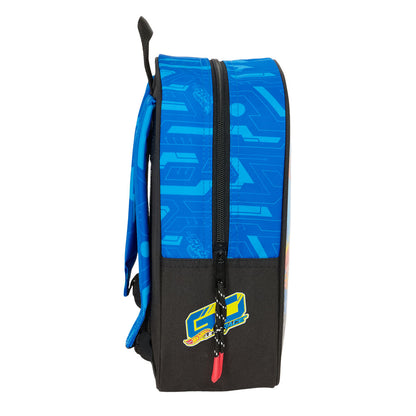 Ghiozdan Hot Wheels Let's race Albastru Negru 22 x 27 x 10 cm - Birou și papetărie, Material școlar și educațional